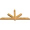 Ekena Millwork Kennewick Rough Sawn Timber Gable Bracket, Western Red Cedar, 72"W x 33"H x 4"D x 4"F, 11/12 Pitch GBW072X33X0404KEN00RWR - alternate 2
